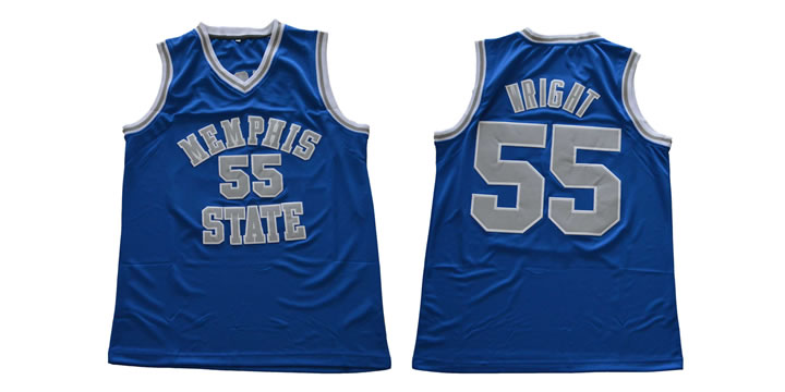 Memphis Tigers 55 Lorenzen Wright Blue College Basketball Jersey,We sell and wholesale Memphis Tigers 55 Lorenzen Wright Blue College Basketball Jersey on line form chian!